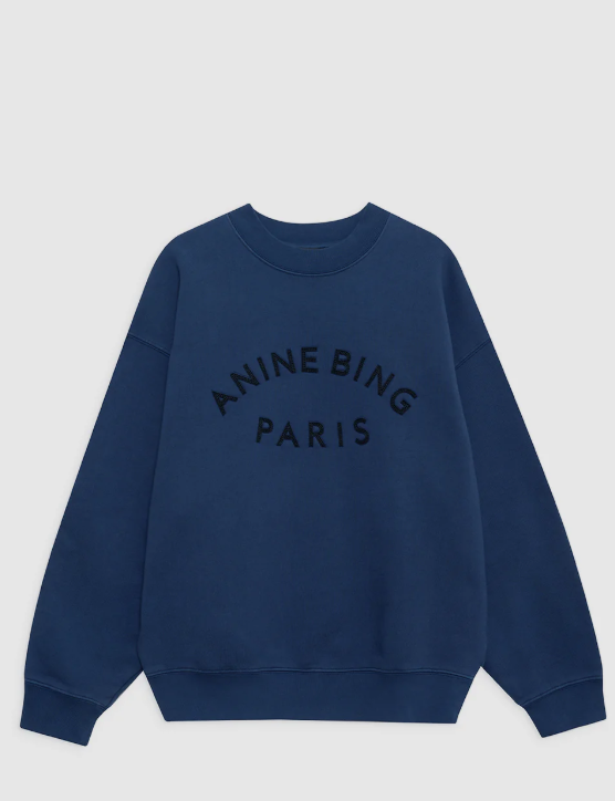 Sudadera Jaci París azul marino lavado